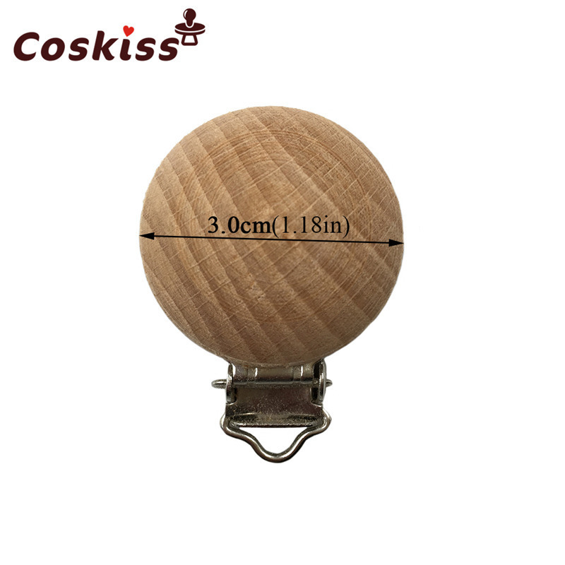20pcs Wooden Pacifier Clip Nursing Accessories Beech Pacifier Clips Chewable Teething Diy Dummy Clip Chains Baby Teether 220507