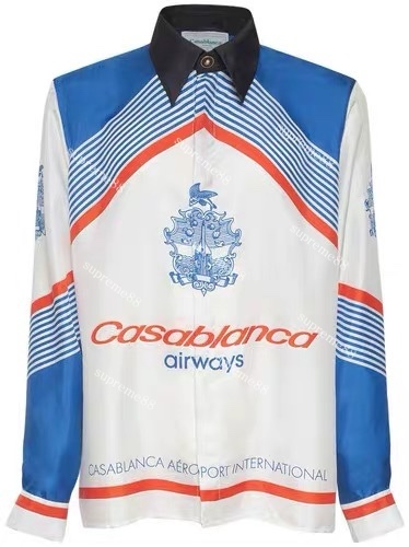 Casablanca 22ss Ivy International Airport Theme Print Loose and Versatile Long Sleeved Shirt Casablanc Designer Shirts, As shown in figure 
Casablanca 22ss Ivy International Airport Theme Print Loose and Versatile Long Sleeved Shirt Casablanc Designer Shirts, As shown in figure