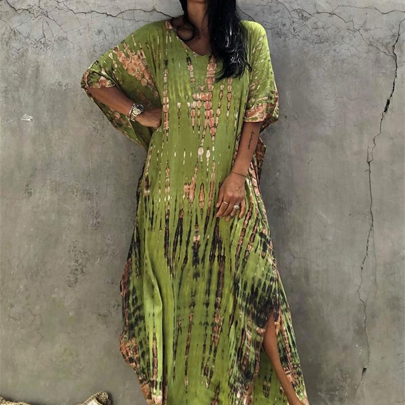 Bohemian Striped Print Women Beach Dress Bathing Suit Cover Up Summer Tunic For Woman Beachwear Robe de plage Kaftan Q1218 220613, 1218-22
Bohemian Striped Print Women Beach Dress Bathing Suit Cover Up Summer Tunic For Woman Beachwear Robe de plage Kaftan Q1218 220613, 1218-22