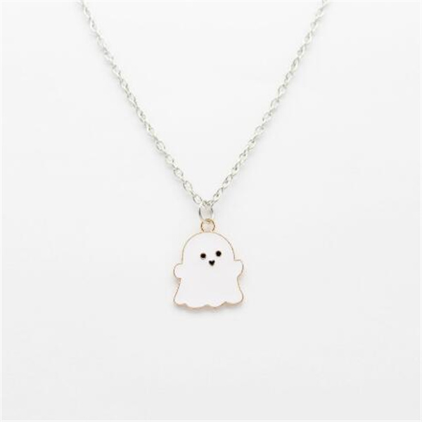 Black And White Ghost Pendant Necklaces For Women Men Best Friend Lovely Ghost Pendant Couple Necklace Fashion Jewelry GC983