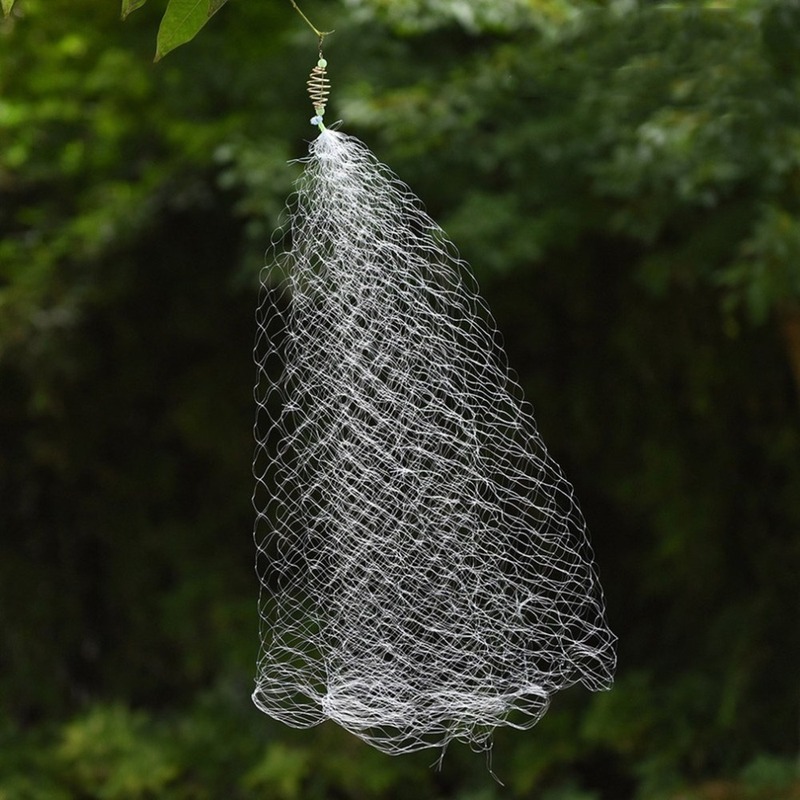 Portable Fishing Net Trap Luminous Bead Copper Spring Shoal Netting Fishnet Tackle No Need Hook Fishing Tool 220623