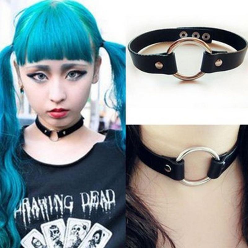 Chokers Fashion Collar Punk Round Gothic Goth Choker Necklace Love PU Leather Neck Buckle Necklaces Jewelry For Women Man 1Pc
Chokers Fashion Collar Punk Round Gothic Goth Choker Necklace Love PU Leather Neck Buckle Necklaces Jewelry For Women Man 1Pc