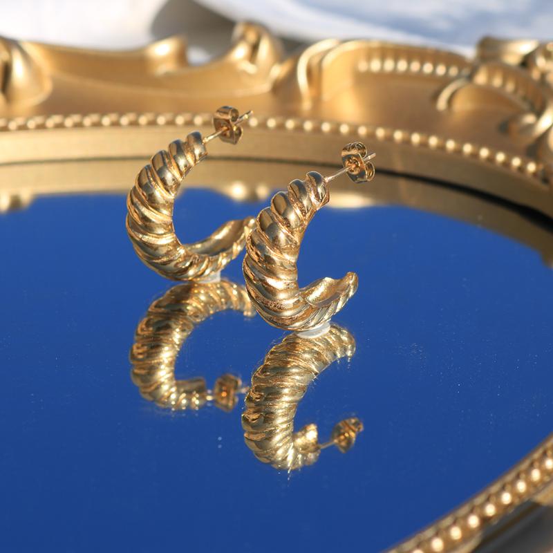 Dangle & Chandelier Women Fashion Jewelry Tarnish Free Stainless Steel Chain Shape Earrings For Silver Gold Color Twisted Horns EarringDangl
Dangle & Chandelier Women Fashion Jewelry Tarnish Free Stainless Steel Chain Shape Earrings For Silver Gold Color Twisted Horns EarringDangl
