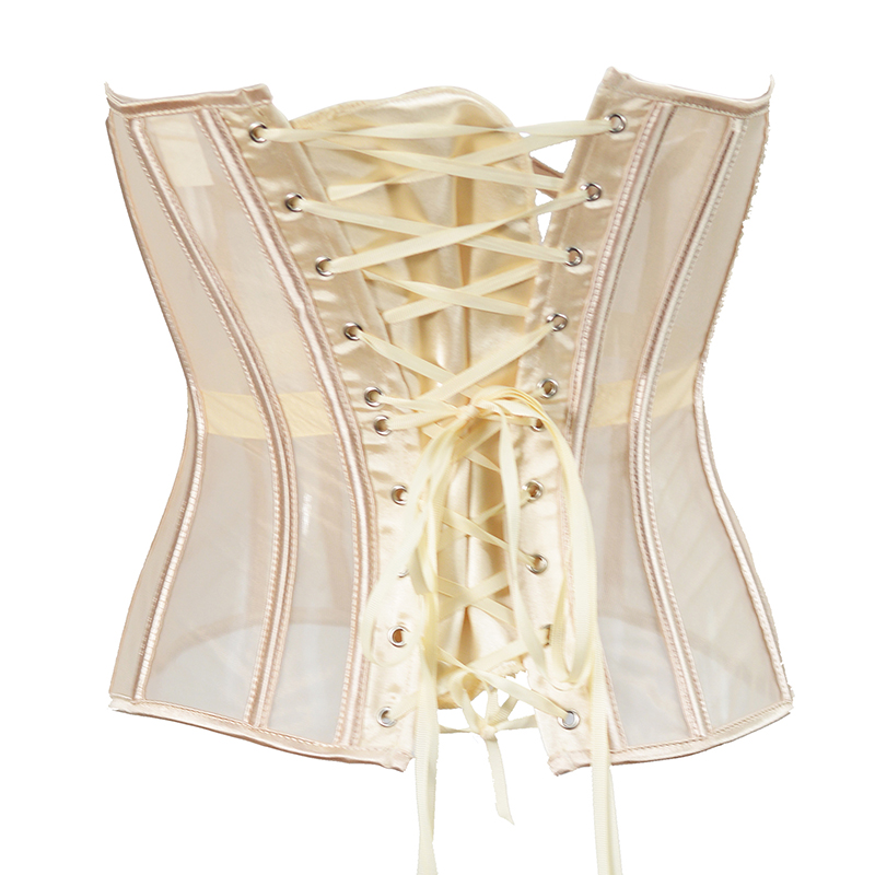 Women Ultra Lightweight Sexy Mesh Bridal Corset Bustier 2022 Spring New Goth Casual Vintage Slim Body Belts Streetwear See Through Corset XXS-5XL
