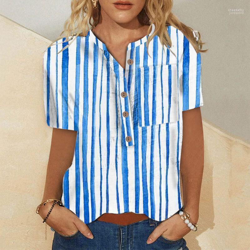 Women's Blouses & Shirts Vintage Striped Printed Blouse Women V Neck Short Sleeve Casual Loose Female Summer Office Lady Blusas Chee22, Bu
Women's Blouses & Shirts Vintage Striped Printed Blouse Women V Neck Short Sleeve Casual Loose Female Summer Office Lady Blusas Chee22, Bu