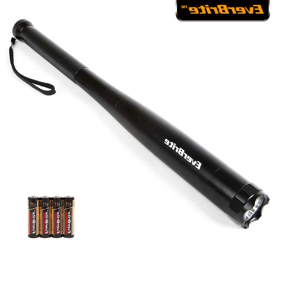 

Everbrite Baseball Bat LED Flashlight 300 Lumens Baton Torch for Emergency And Self Defense Security Camping Light2545, Black