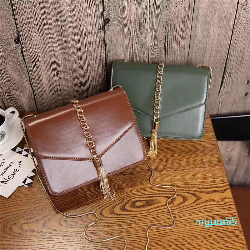 leisure -fashion tassels Large capacity oblique Inced shoulder bag women handbag hand
