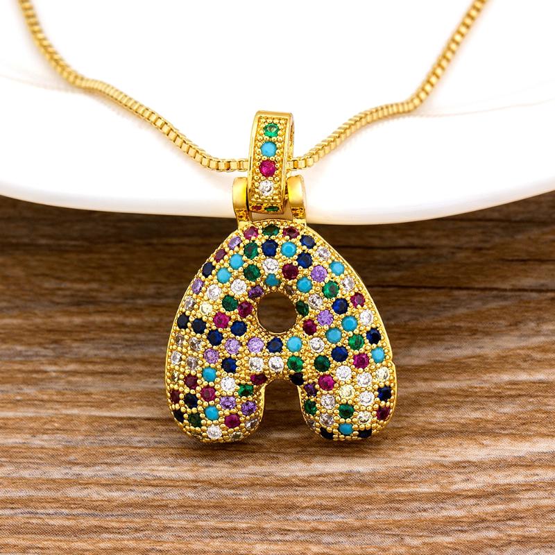 Chains Luxury A-Z 26 Letters CZ Zirconia Pendant Necklace For Women Cute Rainbow Initials Name Fashion Party Wedding Jewelry
Chains Luxury A-Z 26 Letters CZ Zirconia Pendant Necklace For Women Cute Rainbow Initials Name Fashion Party Wedding Jewelry