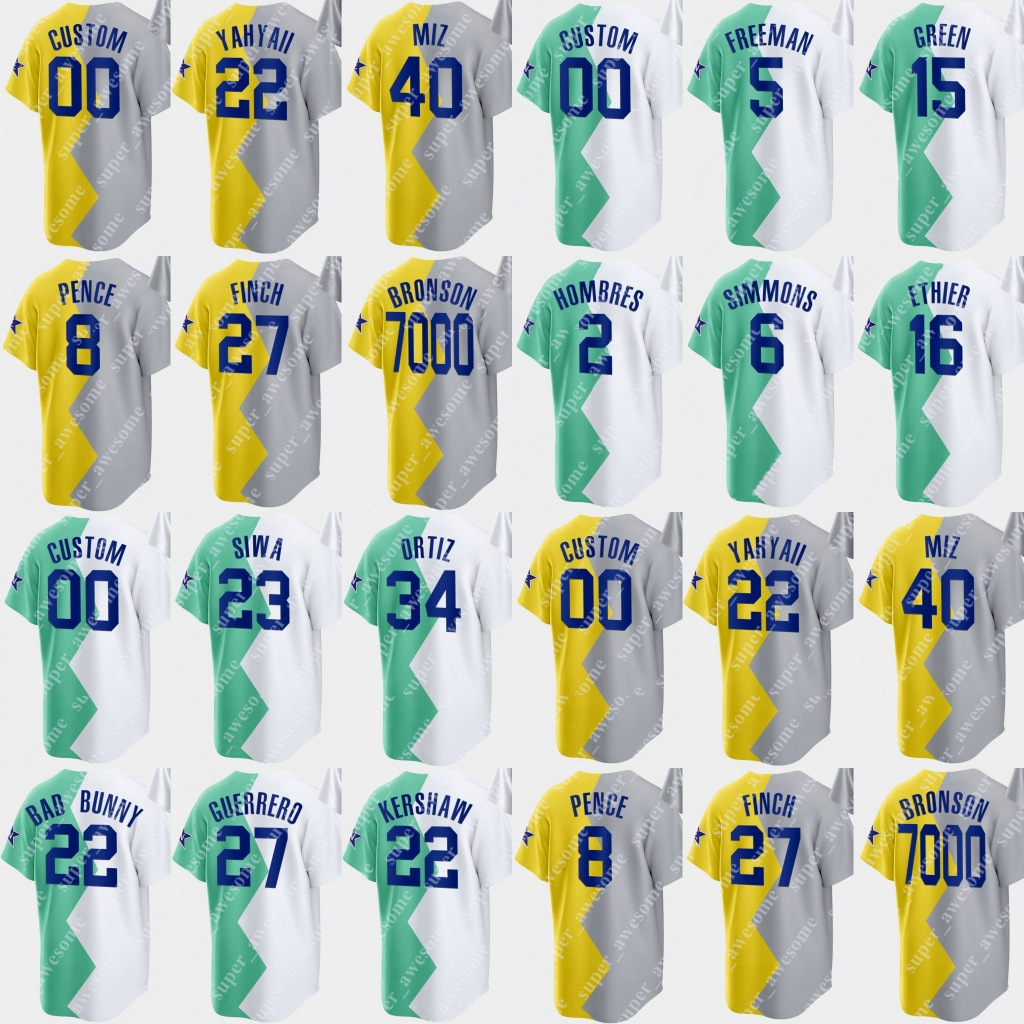 2022 All-Star Celebrity Softball Game Jersey Bad Bunny 2 HOMBERES The Miz 23 JoJo Siwa 52 DUB 16 Andre Ethier 15 Shawn Green 7000 Action Bronson The Kid Mero Anthony Ramos, Yellow
2022 All-Star Celebrity Softball Game Jersey Bad Bunny 2 HOMBERES The Miz 23 JoJo Siwa 52 DUB 16 Andre Ethier 15 Shawn Green 7000 Action Bronson The Kid Mero Anthony Ramos, Yellow
