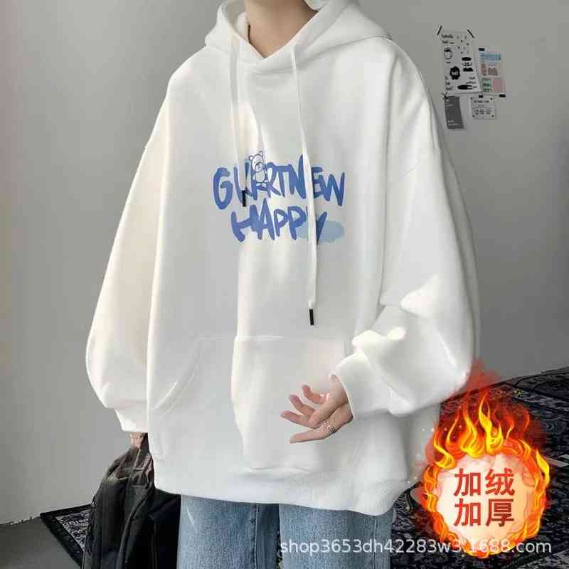 Hooded Sweater Men's Thin Autumn Winter Plush Ins Tide Brand Loose Casual Coat Couple Pullover, Yb08 black
Hooded Sweater Men's Thin Autumn Winter Plush Ins Tide Brand Loose Casual Coat Couple Pullover, Yb08 black