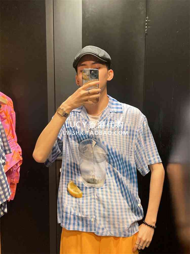 T-shirt Jacquems Lucy Buys 22 Spring and Summer Water Cup Pattern Plaid Short Sleeve Shirt, Blue
T-shirt Jacquems Lucy Buys 22 Spring and Summer Water Cup Pattern Plaid Short Sleeve Shirt, Blue
