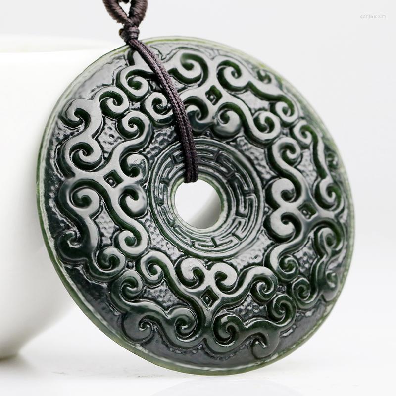 Pendant Necklaces Natural A Hetian Jade Double Hand Carved Mascot Lucky Black Green Unique Design Jadeite Necklace Men JewelryPendant
Pendant Necklaces Natural A Hetian Jade Double Hand Carved Mascot Lucky Black Green Unique Design Jadeite Necklace Men JewelryPendant