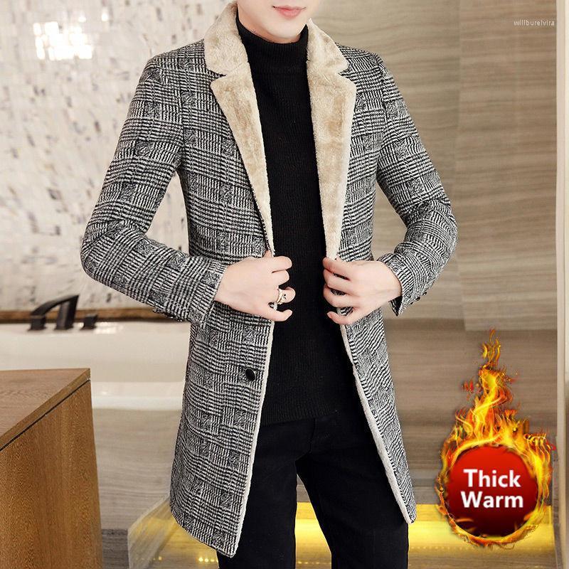 Men's Wool & Blends Korean Thickened Slim Woolen Long Thick Warm Jacket Streetwear Fall Winter Fake Fur Lapel Men Trench Coat Tweed Will22, Black
Men's Wool & Blends Korean Thickened Slim Woolen Long Thick Warm Jacket Streetwear Fall Winter Fake Fur Lapel Men Trench Coat Tweed Will22, Black