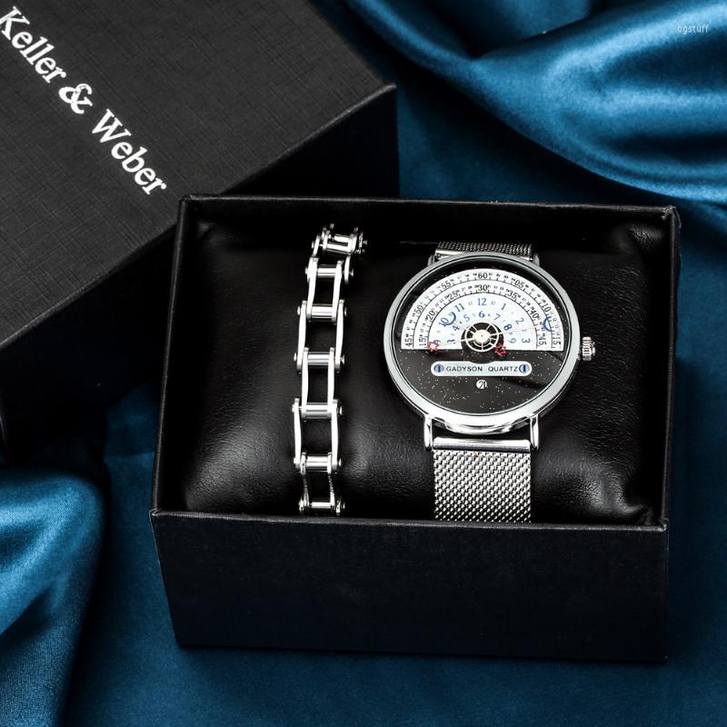Wristwatches Original Men's Watch Bracelet Gift Set Creative Quartz Star Moon Dial Calendar Trend For Man 2022Wristwatches WristwatchesW, No box 3
Wristwatches Original Men's Watch Bracelet Gift Set Creative Quartz Star Moon Dial Calendar Trend For Man 2022Wristwatches WristwatchesW, No box 3