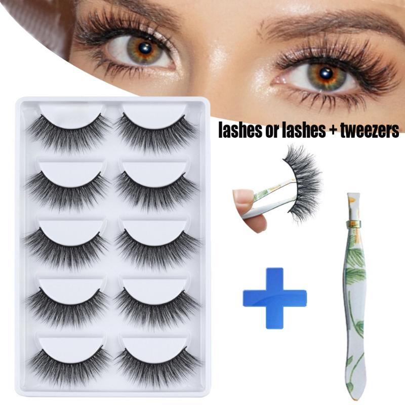 False Eyelashes 5 Pairs 3d 100% Mink Lashes Handmade Eyelash Thick Soft Volume Set Faux Cils NaturalFalse
False Eyelashes 5 Pairs 3d 100% Mink Lashes Handmade Eyelash Thick Soft Volume Set Faux Cils NaturalFalse