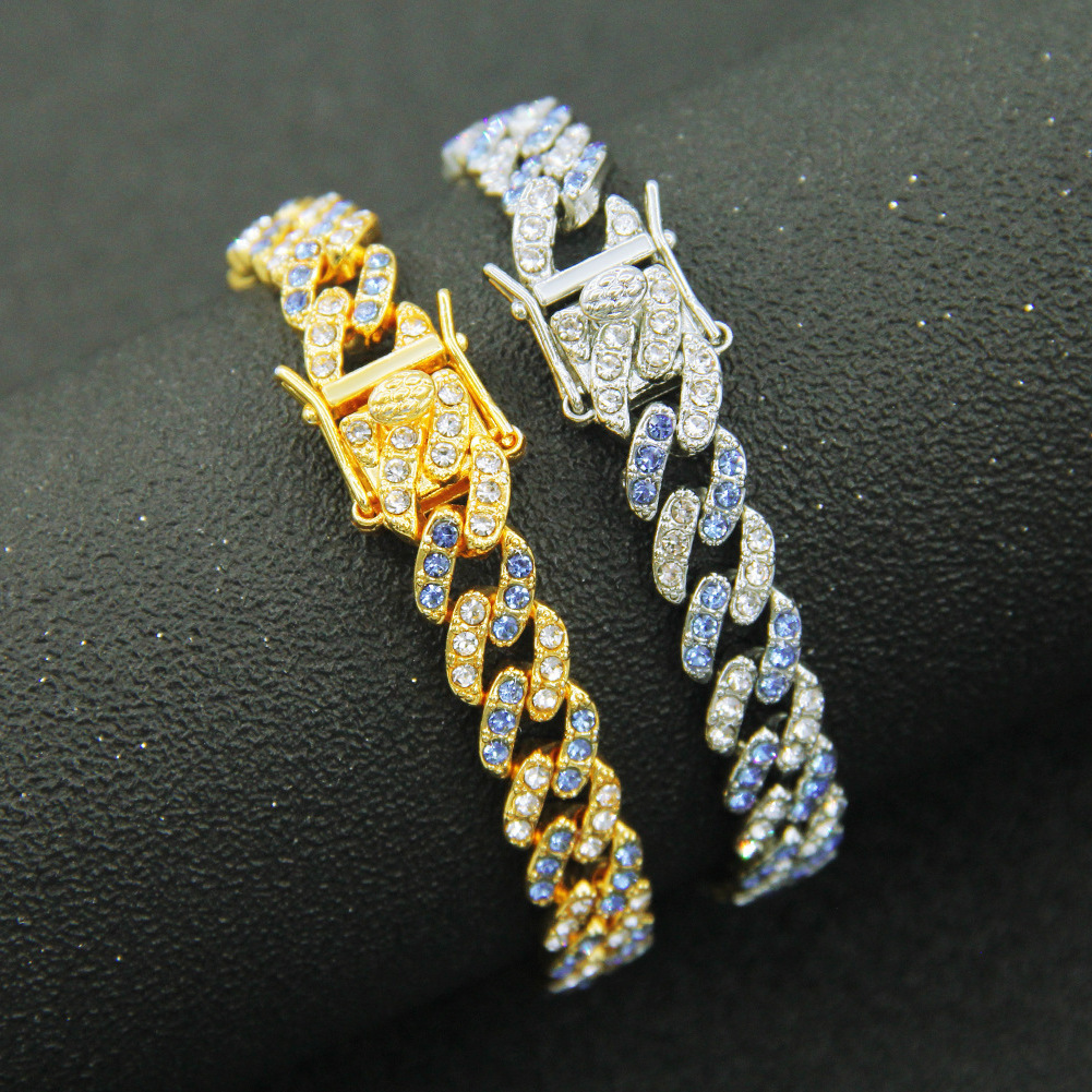 Hip hop diamond Cuban Bracelet personality fashion nightclub disco color diamond Miami Bracelet accsory width 9mm
Hip hop diamond Cuban Bracelet personality fashion nightclub disco color diamond Miami Bracelet accsory width 9mm