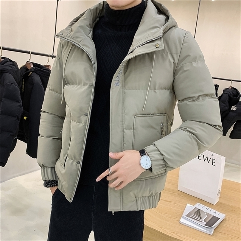 Men's Hooded Jackets Thickening Fleece Jacke Casual Zipper Mans Jacket Fashion Vintage Male Jackets Cotton Windbreaker Warm Coat 201128