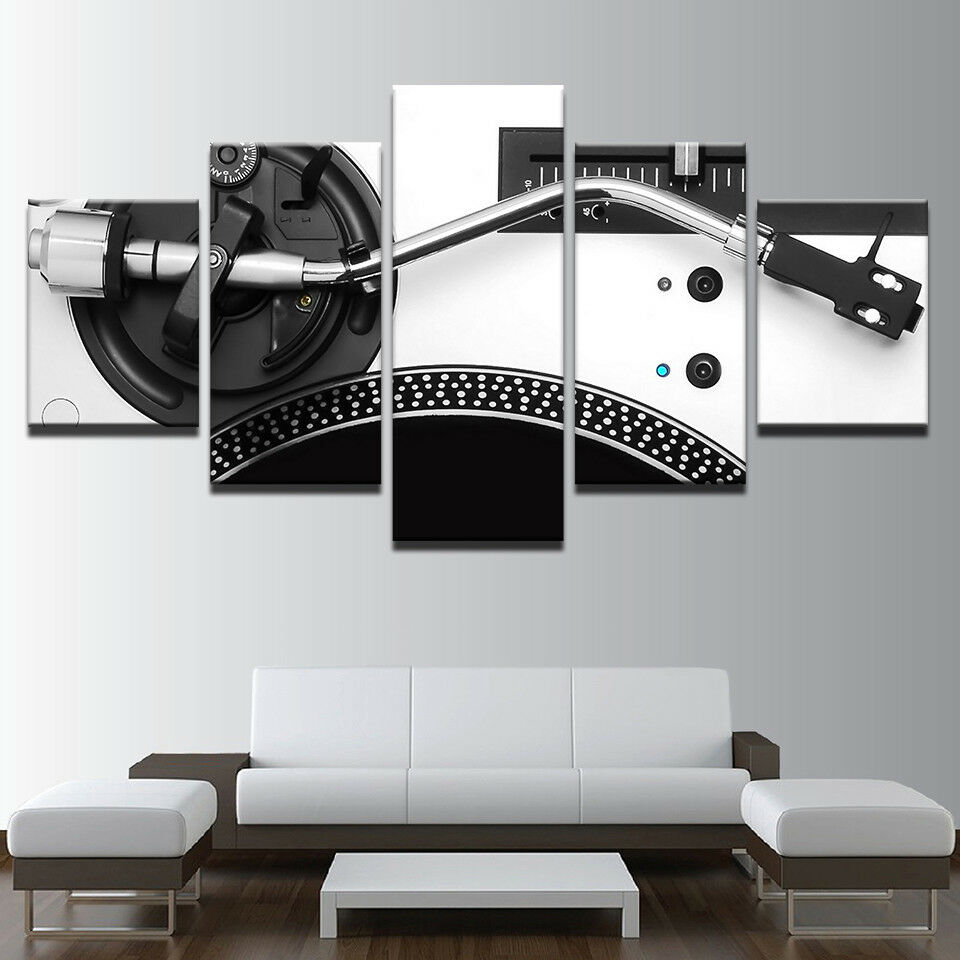 No Framed Music DJ Night Club Turntablet 5 pcs Home Wall Decor Canvas Picture Art HD Print Painting On Canvas for Living Room