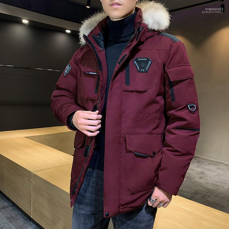 Men's Down & Parkas Warm White Duck Parka Mens Winter Jacket Multi-pockets Hooded Male Casual Fur Trim Mid-length Coat Jaquetas Stra22, Black
Men's Down & Parkas Warm White Duck Parka Mens Winter Jacket Multi-pockets Hooded Male Casual Fur Trim Mid-length Coat Jaquetas Stra22, Black