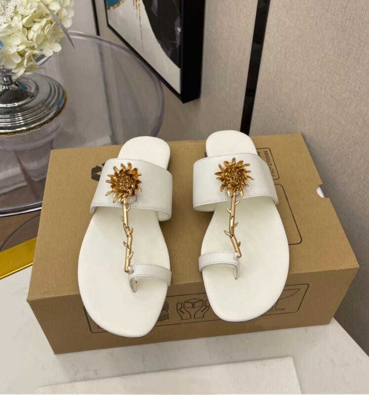 Rhinestone sandals female fairy style flaower summer holiday flip flops vacation women flat