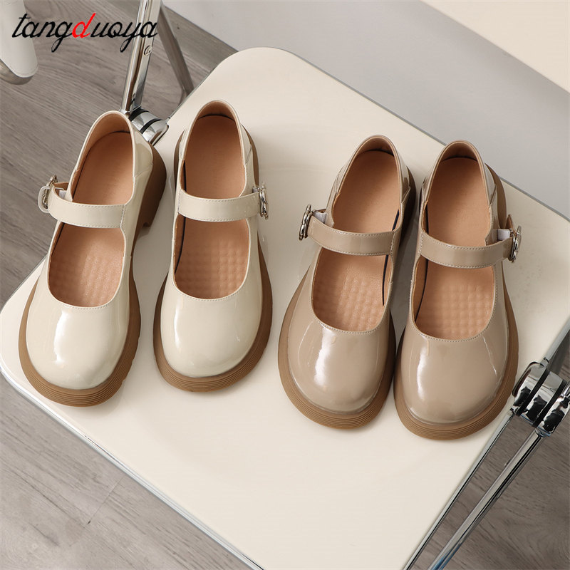 Spring Women Flats Black Mary Janes Shoes Patent Leather Lolita Shoes Round Toe Girls Shoes Round Buckle Strap Ladies, Beige
Spring Women Flats Black Mary Janes Shoes Patent Leather Lolita Shoes Round Toe Girls Shoes Round Buckle Strap Ladies, Beige