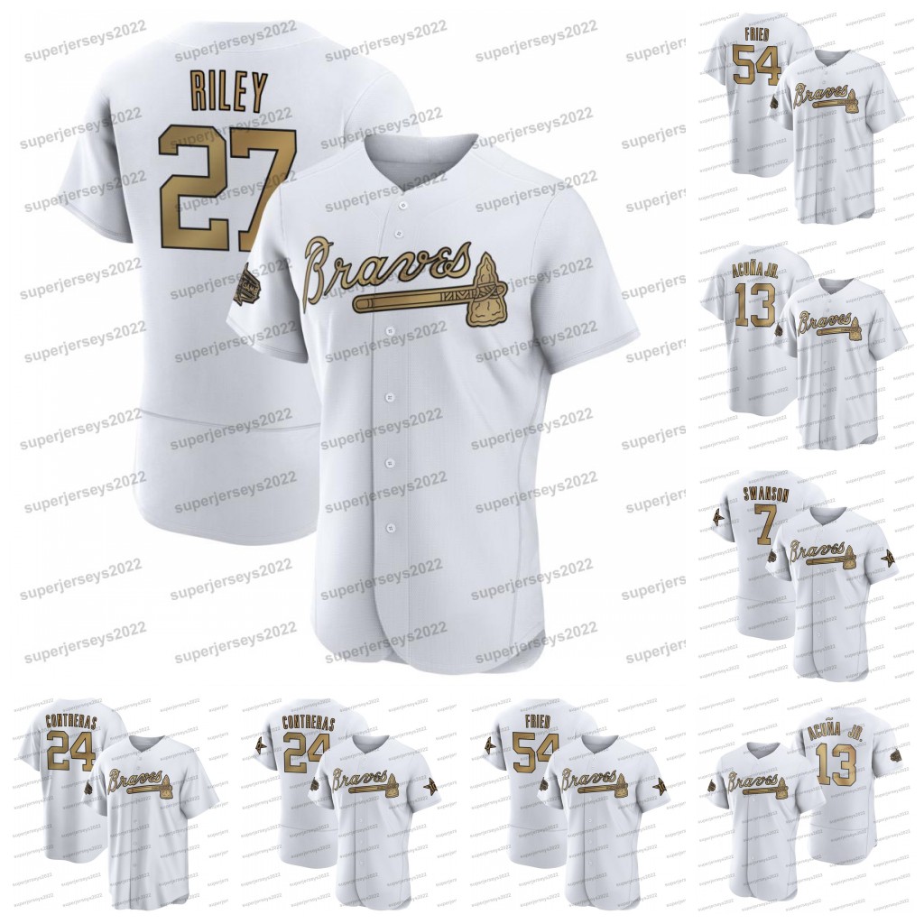 13 Ronald Acuna Jr. 2022 All-Star Game Jersey BraveE Max Fried Dansby Swanson William Contreras Austin Riley Travis d'Arnaud Matt Olson Eddie Rosario Ozzie Albies, All-star womens s-xxl