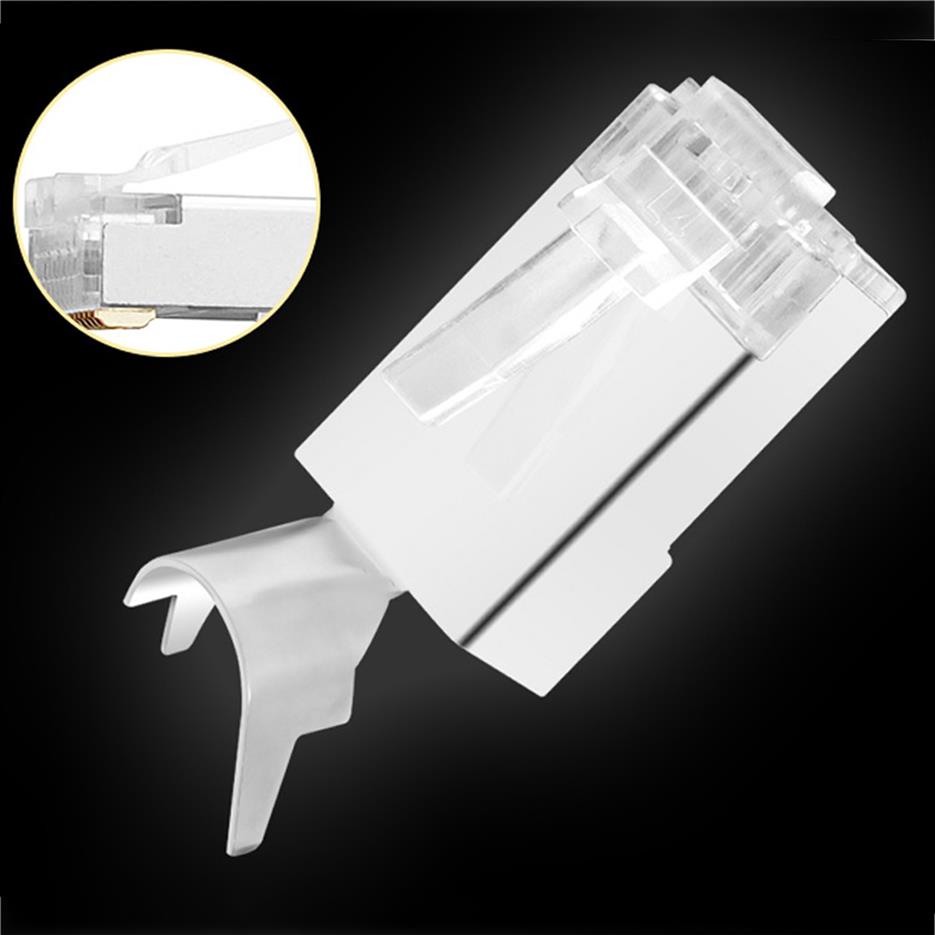 Epacket Cat6a Cat7 RJ45 Connector Crystal Plug Shielded FTP Modular Connectors Network Ethernet Cable2516