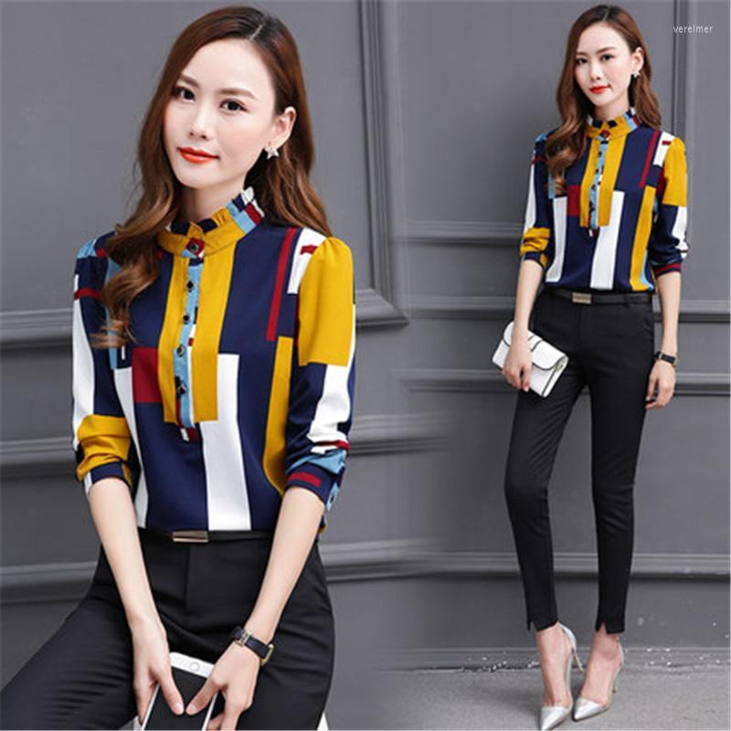 Women's Blouses & Shirts Kroean Style Women's Summer Fashion Female Long Sleeve Stand Chiffon High Quality Clothes LWL086Women's Vere22, 5064 striped
Women's Blouses & Shirts Kroean Style Women's Summer Fashion Female Long Sleeve Stand Chiffon High Quality Clothes LWL086Women's Vere22, 5064 striped