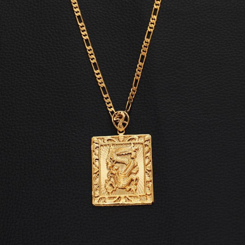 Pendant Necklaces Fashion Real 24K Gold Plating Necklace Man Dragon Chain JewelryPendant
Pendant Necklaces Fashion Real 24K Gold Plating Necklace Man Dragon Chain JewelryPendant