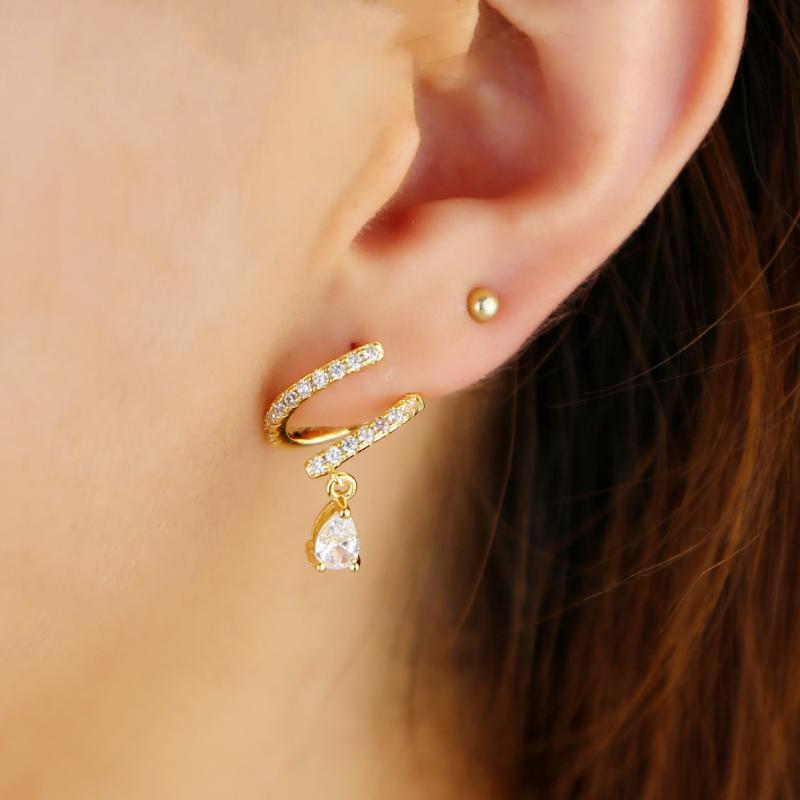 Dangle & Chandelier Gold Filled Simple Delicate Women Multi Piercing Single Triangle Cz Stone Classic Fashion Tear Water Drop EarringsDangle
Dangle & Chandelier Gold Filled Simple Delicate Women Multi Piercing Single Triangle Cz Stone Classic Fashion Tear Water Drop EarringsDangle