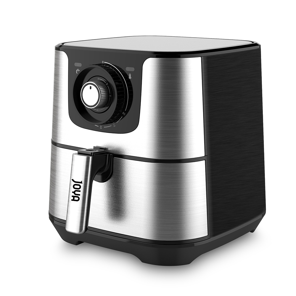JOYA 5.5L Air Fryer without Oil Stainless Steel 360° Deep Air Oven Knob Control Oil-free Frying Machine with Basket
JOYA 5.5L Air Fryer without Oil Stainless Steel 360° Deep Air Oven Knob Control Oil-free Frying Machine with Basket