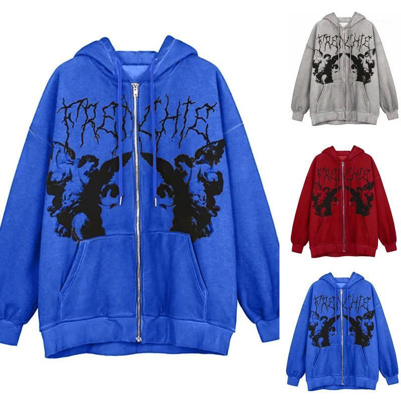 Women's Jackets Y2k Women Hoodies Jacket Coat Harajuku Angel Dark Print Streetwear Autumn Zipper Hooded E-girl Punk Sweatshirt Outwear, Blue
Women's Jackets Y2k Women Hoodies Jacket Coat Harajuku Angel Dark Print Streetwear Autumn Zipper Hooded E-girl Punk Sweatshirt Outwear, Blue