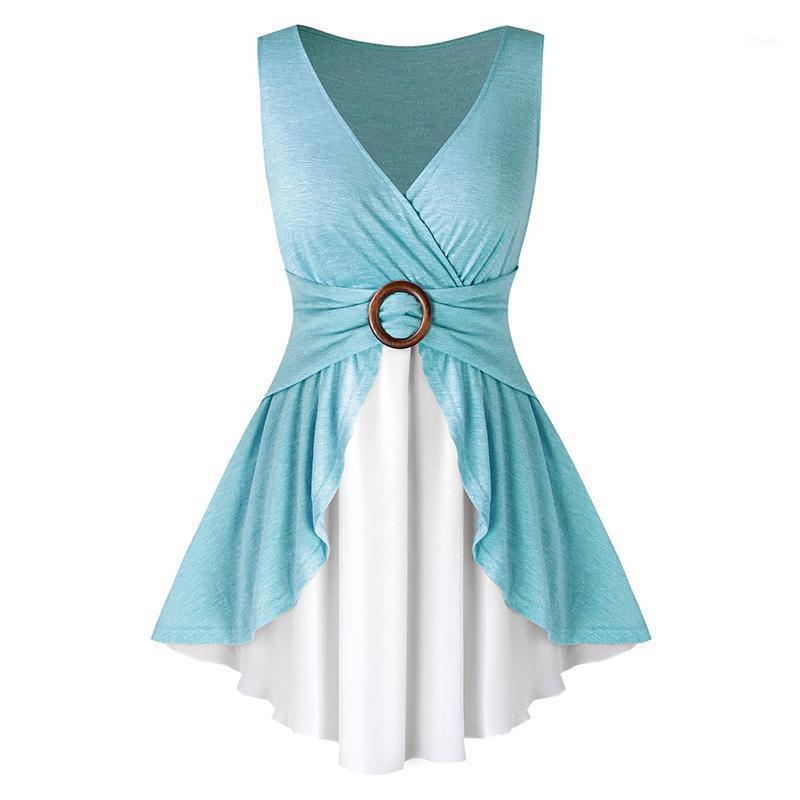 Women' Blouses & Shirts 2022 Women Splicing Basic Soft Summer V-neck Tops Casual High Waist Top Sleeveless Long Blouse Waistcoat, Green
Women' Blouses & Shirts 2022 Women Splicing Basic Soft Summer V-neck Tops Casual High Waist Top Sleeveless Long Blouse Waistcoat, Green