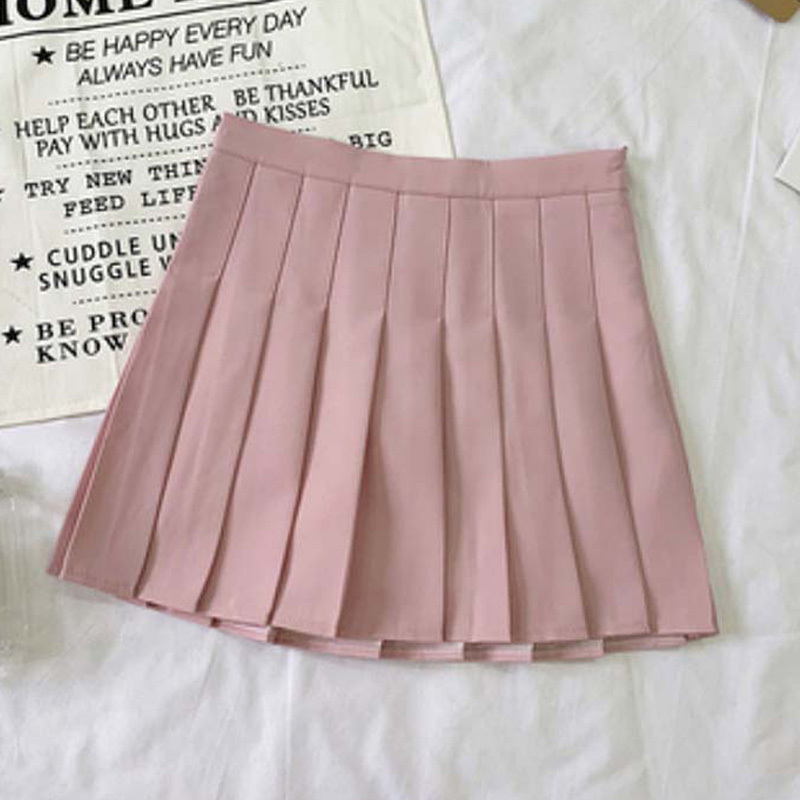 Korean Skirt Pleated School Shorts High Waist Sexy Mini Japanese Black White for Women 220317