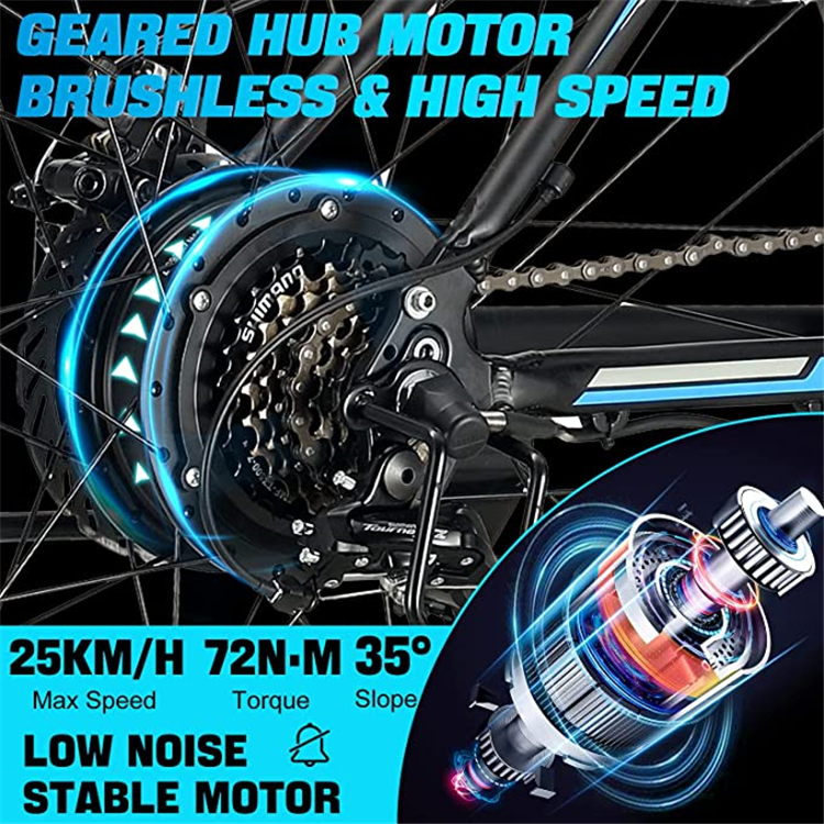 EU Stock 29 inch Electric Mountain Bike Hydraulic Brake 1000W Electric Bicycle with Removable 48V 13AN Lithium-Ion Battery 21 Speed E-BIKE