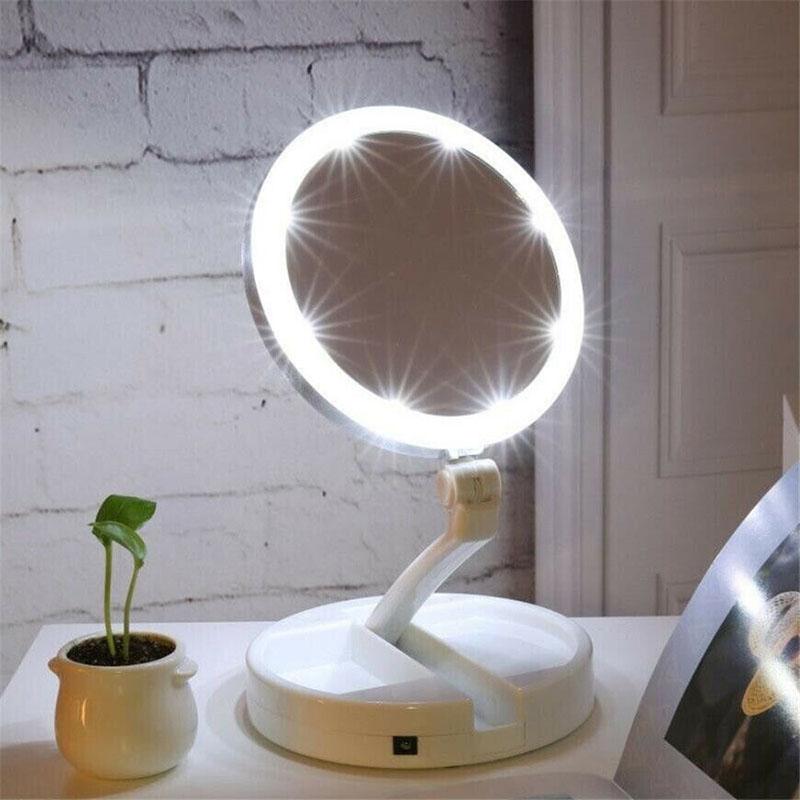 Compact Mirrors Portable Folding Makeup Mirror Led 10X Magnifying Flexible Adjustable Miroir No Color Difference Fill Light Small EspejoComp
Compact Mirrors Portable Folding Makeup Mirror Led 10X Magnifying Flexible Adjustable Miroir No Color Difference Fill Light Small EspejoComp