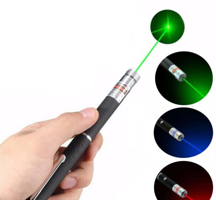 Great Powerful Green Blue Purple Red Laser Pointer Pen Stylus Beam Light Lights 5mW Professional High Power Laser SN3689