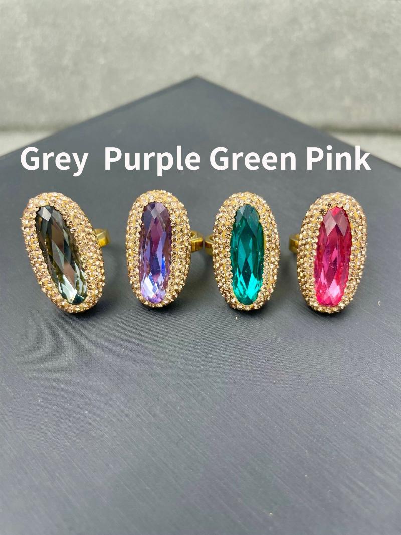 Wedding Rings Crystal Ring Multi-color Gemstones Exquisite Personality Fashion Color Preserving Open RingWedding
Wedding Rings Crystal Ring Multi-color Gemstones Exquisite Personality Fashion Color Preserving Open RingWedding