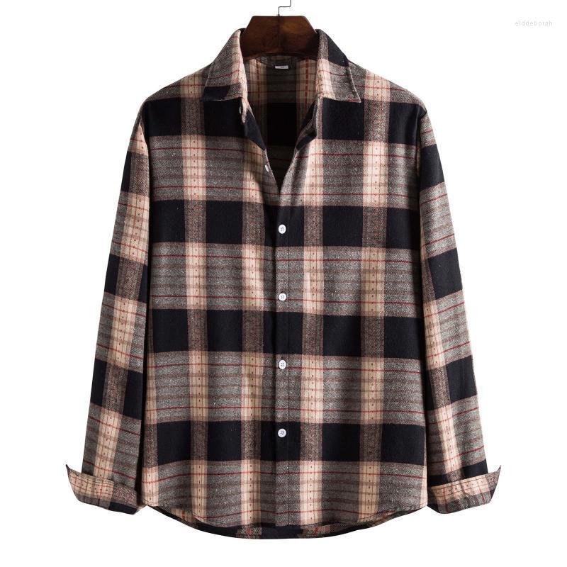 Men's Casual Shirts Button Down Short Men Autumn Winter Long Sleeve Fashion Turn-Down Collar Plaid Print Single Breasted Mock Neck Tee Shirt, Brown
Men's Casual Shirts Button Down Short Men Autumn Winter Long Sleeve Fashion Turn-Down Collar Plaid Print Single Breasted Mock Neck Tee Shirt, Brown