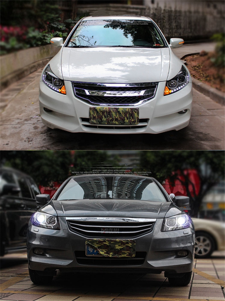 Auto Parts Head Lights For Accord LED Headlight 2008-2012 Headlights Honda LED Dynamic Turn Signal High Beam Daytime Light