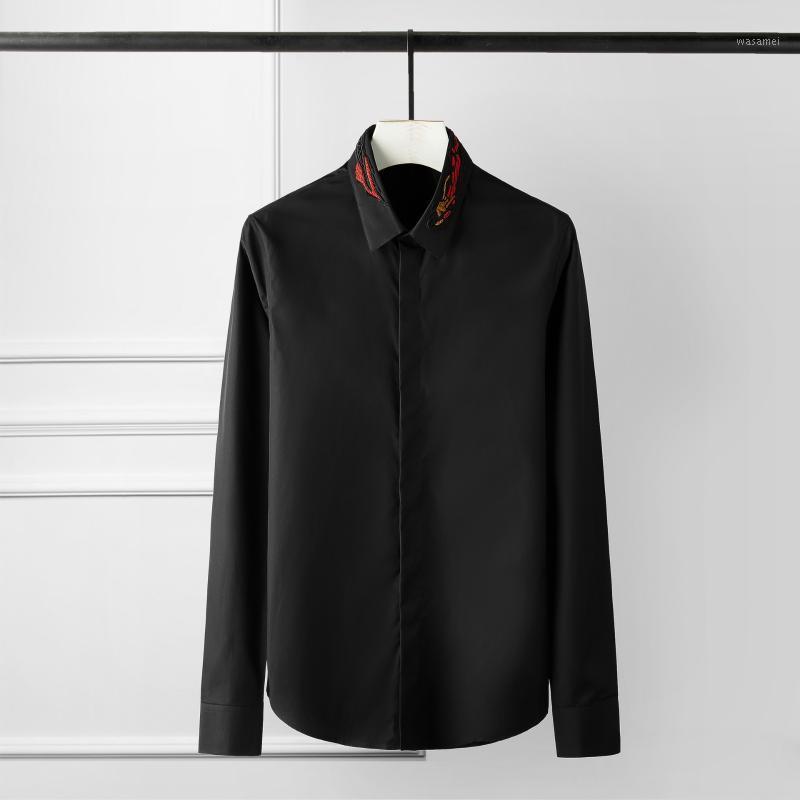 Men's Casual Shirts Shirt Cotton Men Luxury Solid Color India Wire Embroidery Long Sleeve Fashion Slim Mens Dress, Black
Men's Casual Shirts Shirt Cotton Men Luxury Solid Color India Wire Embroidery Long Sleeve Fashion Slim Mens Dress, Black