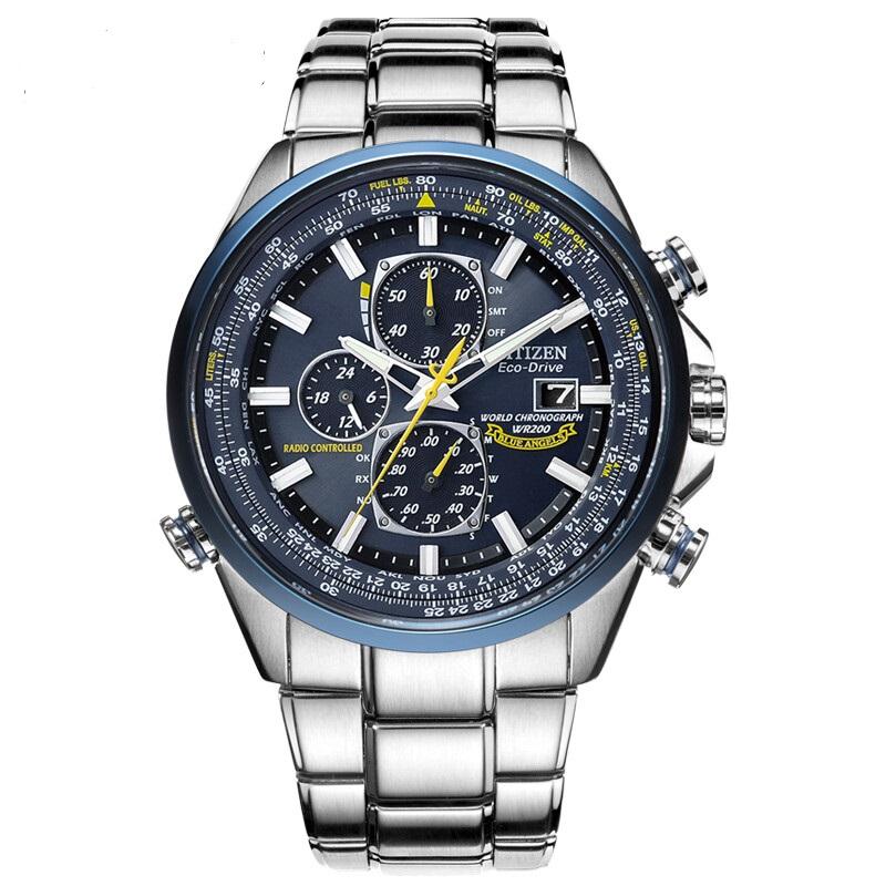 Wristwatches Men's Watch Luxury Quartz Clock Waterproof Strap Fancy Round Stainless Steel Chronograph Luminous Calendar