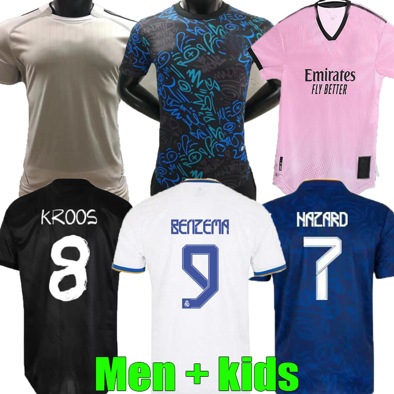BENZEMA soccer jerseys 21 22 23 Real Madrids home football shirt CAMAVINGA ALABA HAZARD ASENSIO MODRIC MARCELO VALVERDE REAL camiseta men + kids kit 2021 2022 2023 pink
BENZEMA soccer jerseys 21 22 23 Real Madrids home football shirt CAMAVINGA ALABA HAZARD ASENSIO MODRIC MARCELO VALVERDE REAL camiseta men + kids kit 2021 2022 2023 pink