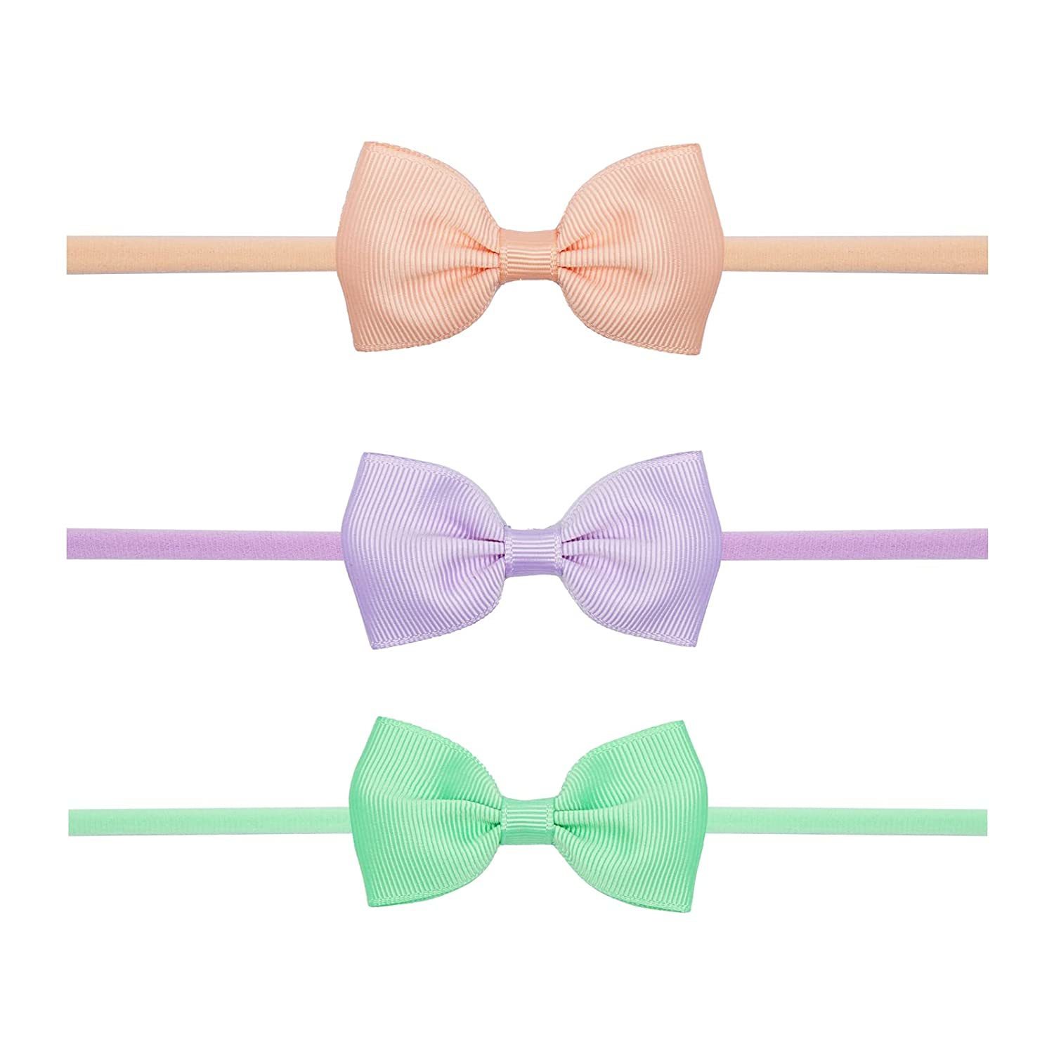 50pcs Baby Headbands 2.75 Inch Grosgrain Ribbon Hair Bows Nylon Hairbands Accessories For Newborns Infants Kids Girl