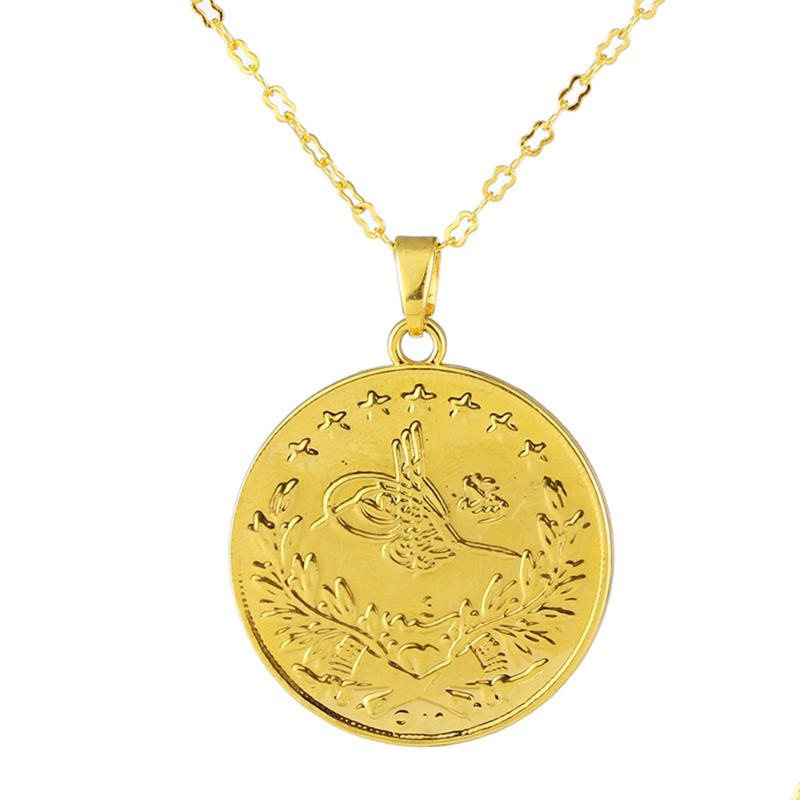 Chains Fashion Muslim Turkey Round Gold Oman Coin Unisex Charm Pendant Necklace Luxury Jewelry Holiday Gift WholesaleChains
Chains Fashion Muslim Turkey Round Gold Oman Coin Unisex Charm Pendant Necklace Luxury Jewelry Holiday Gift WholesaleChains