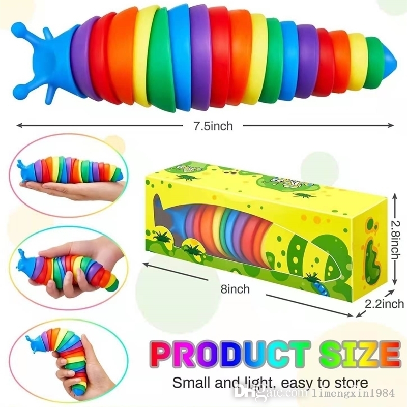 19CM Finger Slug Toys Articulated Flexible 3D Slugs Favor Fidget Toy Stress Relief Anti-Anxiety Sensory For Children Adult
19CM Finger Slug Toys Articulated Flexible 3D Slugs Favor Fidget Toy Stress Relief Anti-Anxiety Sensory For Children Adult