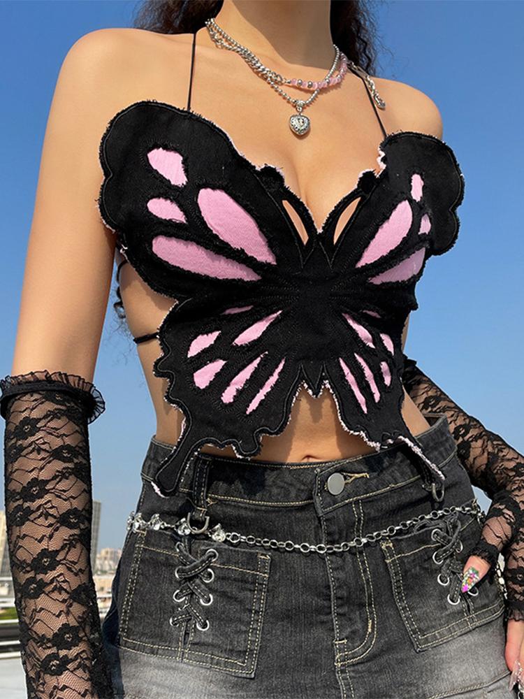 Women's Tanks & Camis Y2k Butterfly Jeans Crop Top Backless Strap Sexy Blue Cute Party Sweats Women Beach Holiday Mini Vest Summer TeeWomen', Black
Women's Tanks & Camis Y2k Butterfly Jeans Crop Top Backless Strap Sexy Blue Cute Party Sweats Women Beach Holiday Mini Vest Summer TeeWomen', Black