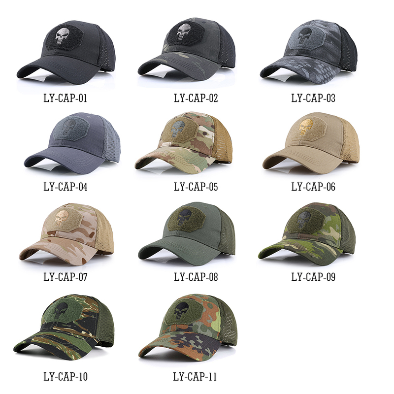 Military Skull Baseball Caps Ghost Camouflage Tactical Army Combat Paintball Adjustable Cap Summer Sun Hats Men Women Fashion 220513