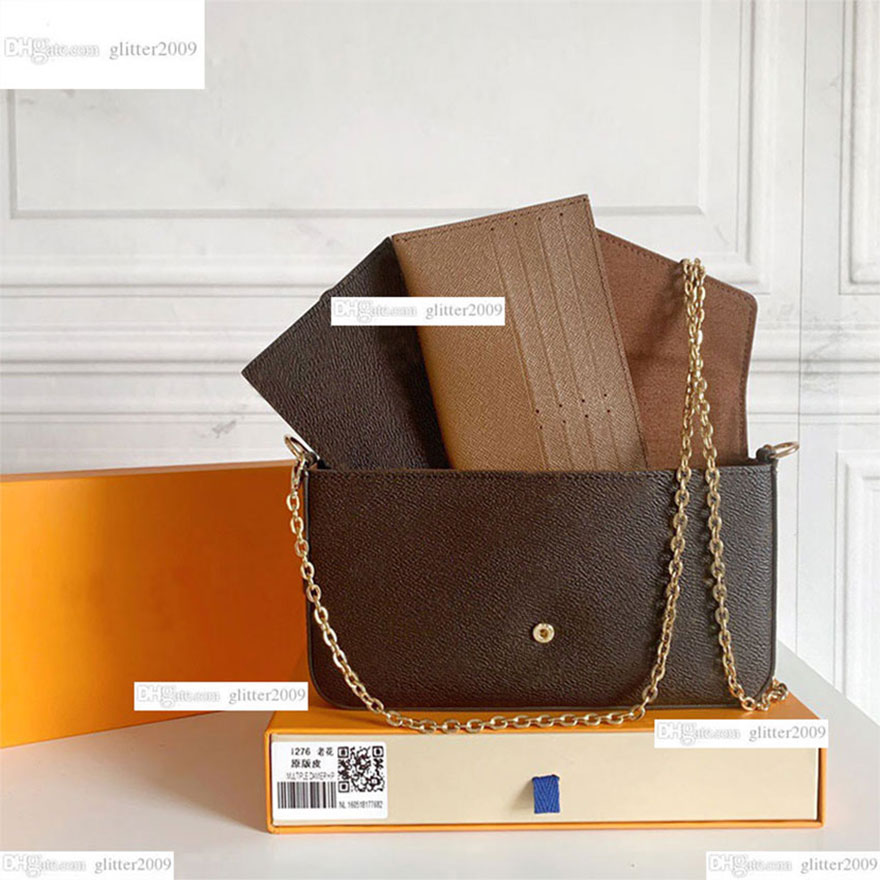 Luxury Genuine Leather Designers Bags 3pcs/set accessories women Crossbody Leather Purse Messenger Handbags Flowers shoulder lady Leather with boxs 61276, Brown flower - black inside
Luxury Genuine Leather Designers Bags 3pcs/set accessories women Crossbody Leather Purse Messenger Handbags Flowers shoulder lady Leather with boxs 61276, Brown flower - black inside