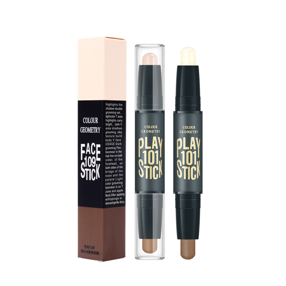 Highlighter Pencial Double-ended V Face Trimming Stick Dual-use Nose Shadow Repair Powder Concealer Repair Pen, As picture
Highlighter Pencial Double-ended V Face Trimming Stick Dual-use Nose Shadow Repair Powder Concealer Repair Pen, As picture